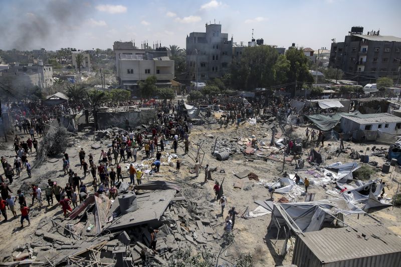  At least 22 killed in strike on makeshift mosque in Gaza City camp, hospital official says