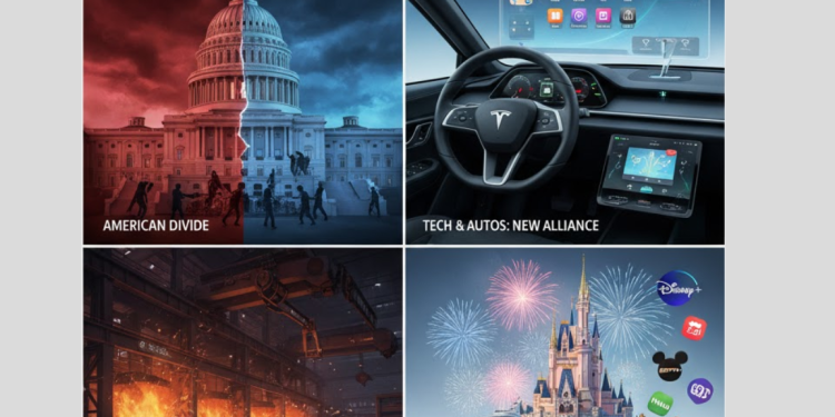 Evening digest: US gridlock deepens, Tesla CarPlay plans, Disney’s mixed Q4